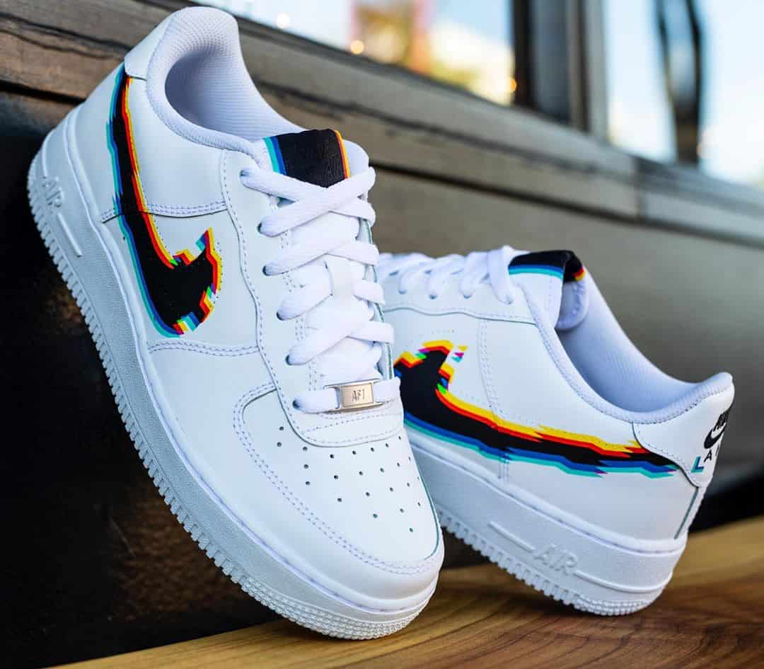 Nike air force 1 glitch custom Clearance