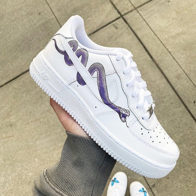 Nike Air Force Purple Snake – CustomSneaker - Main Image