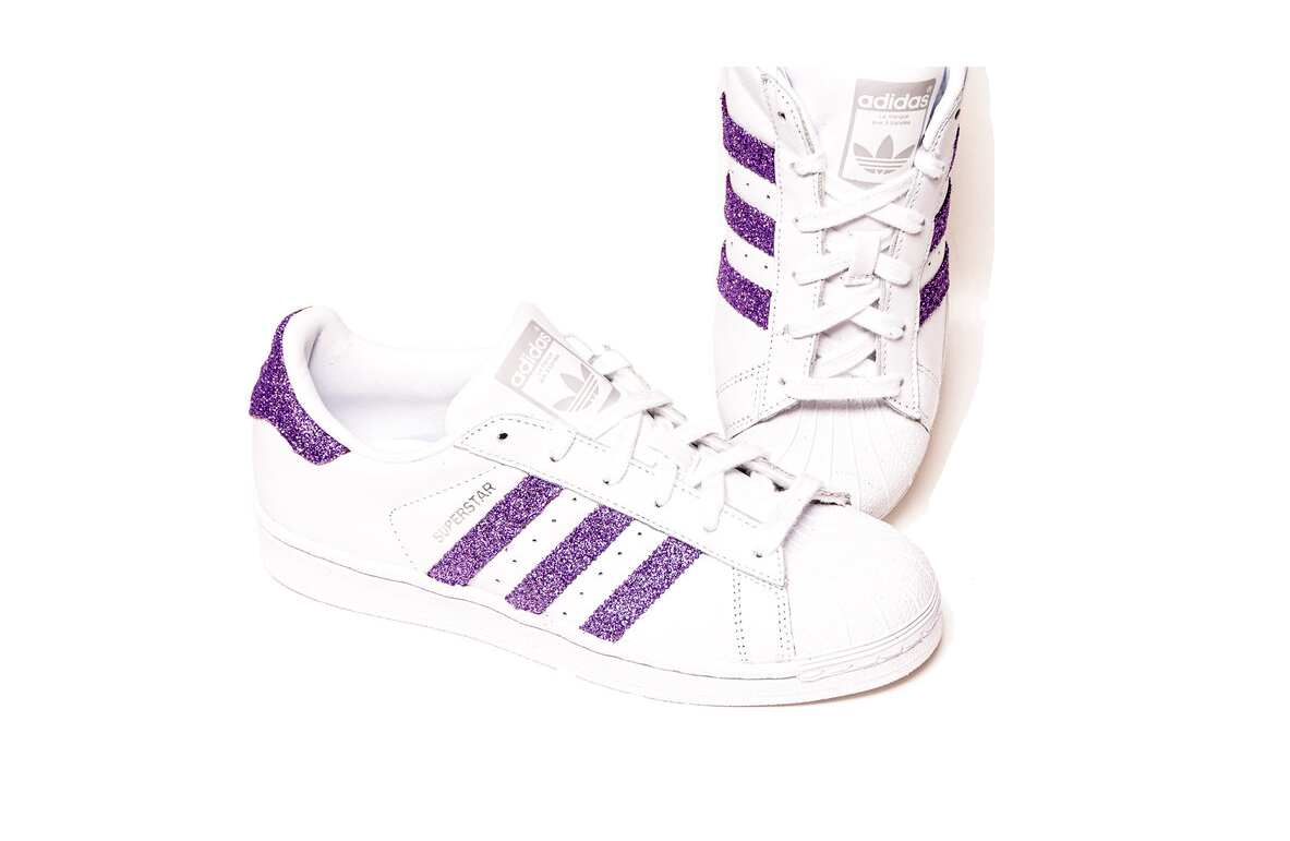 Adidas Superstar Purple Glitter CustomSneaker