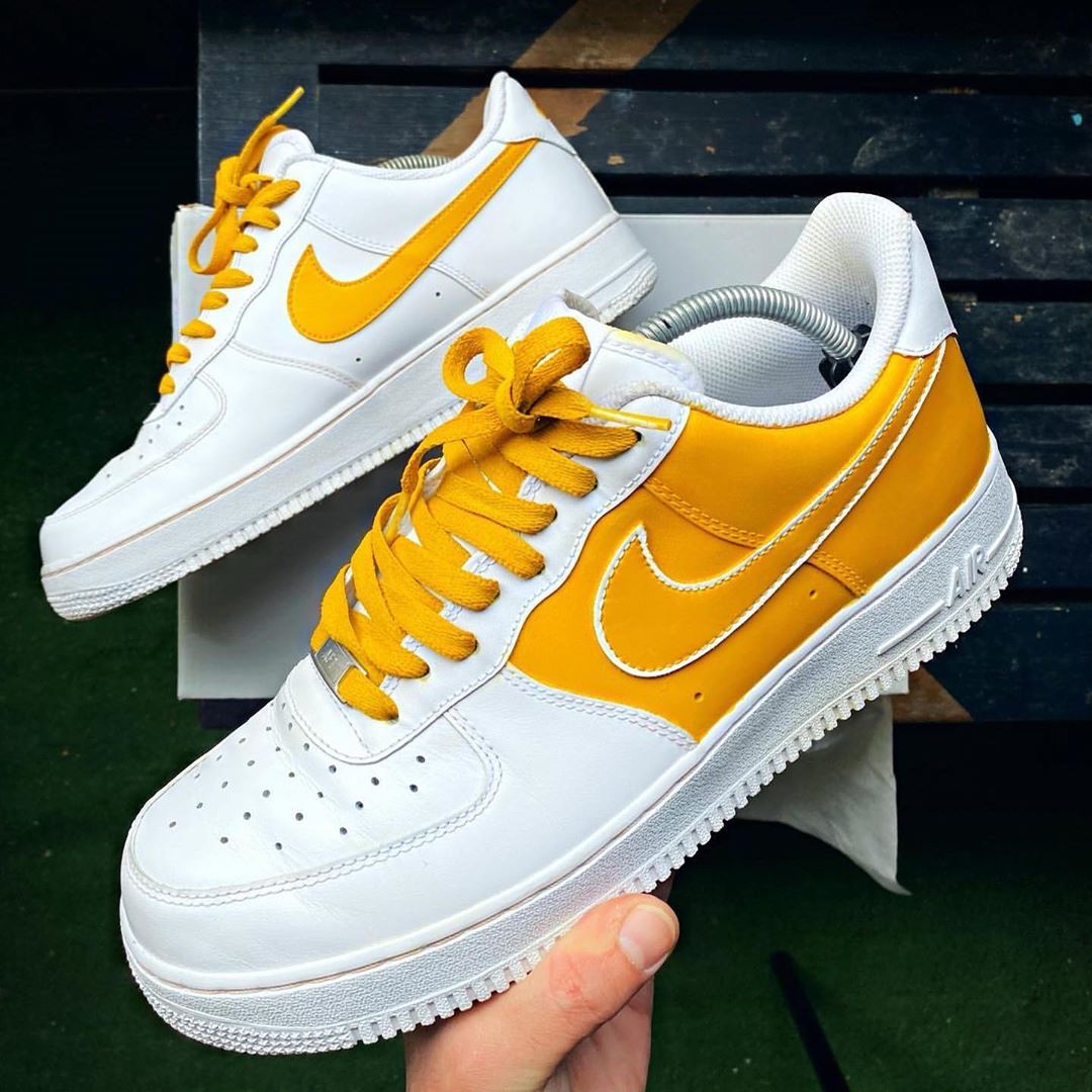 Nike Air Force 1 - White X Yellow – CustomSneaker