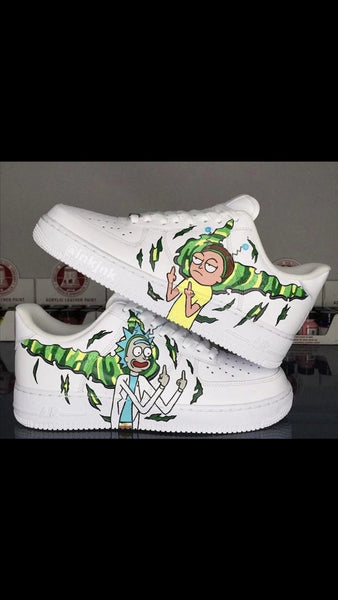 rick and morty custom air force ones