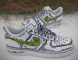 Nike Air Force 1 Sketch - Green Swoosh