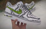 Nike Air Force 1 Sketch - Green Swoosh