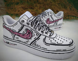 Nike Air Force 1 Sketch - Purple Swoosh