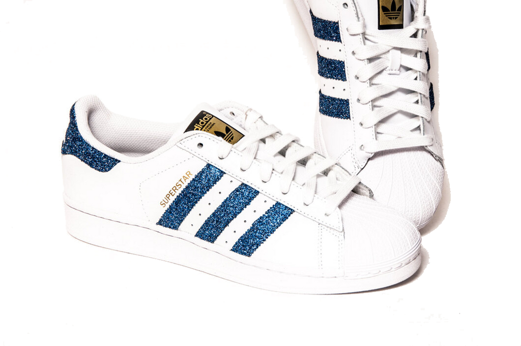 Maakte zich klaar Stier Downtown Adidas Superstar - Starlight Blue Glitter – CustomSneaker