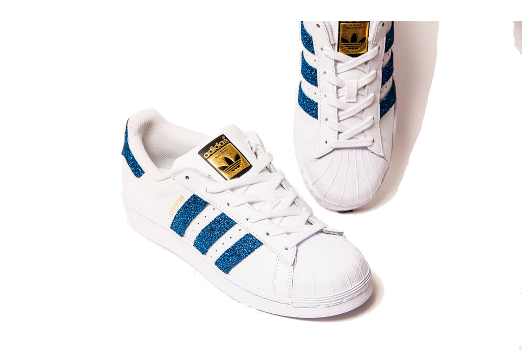 Adidas Superstar Light Blue Glitter CustomSneaker